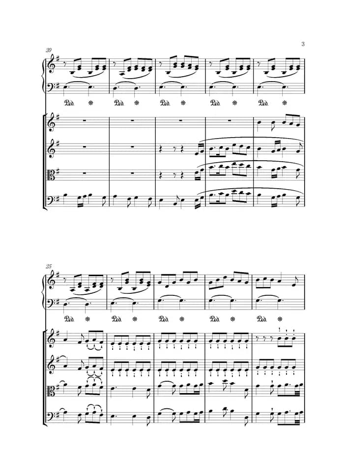 单二部弦乐四重奏