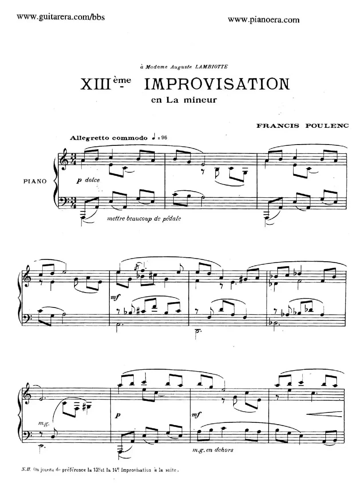 15 Improvisations(15首即兴曲·XIII)