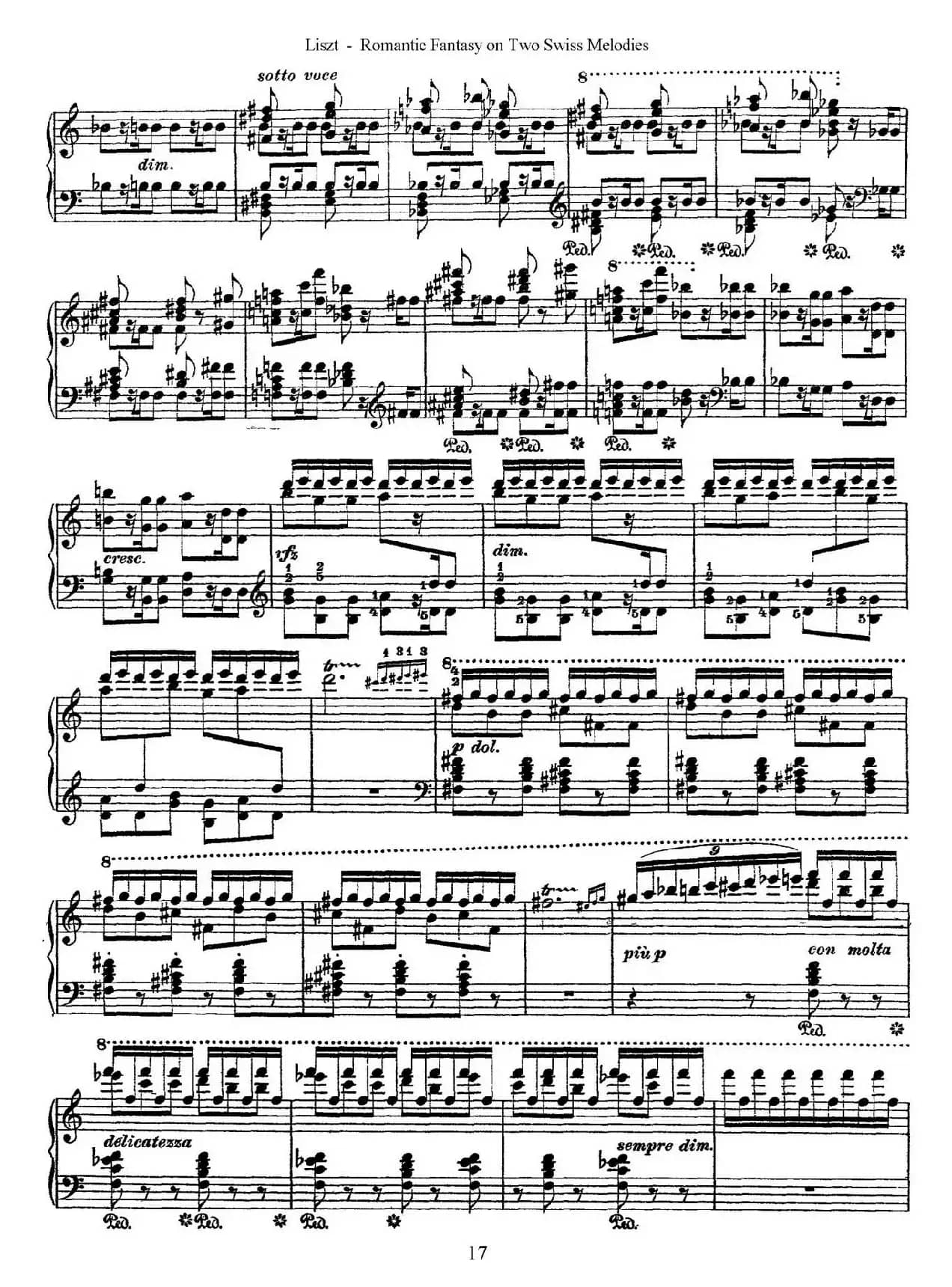 Romantic Fantasy on 2 Swiss Melodies Op.5（浪漫幻想曲）