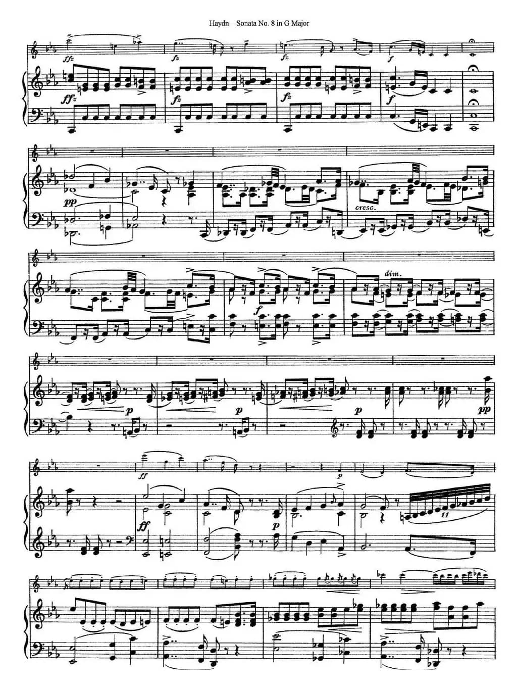 Violin Sonata No.8 in G Major（小提琴+钢琴伴奏）