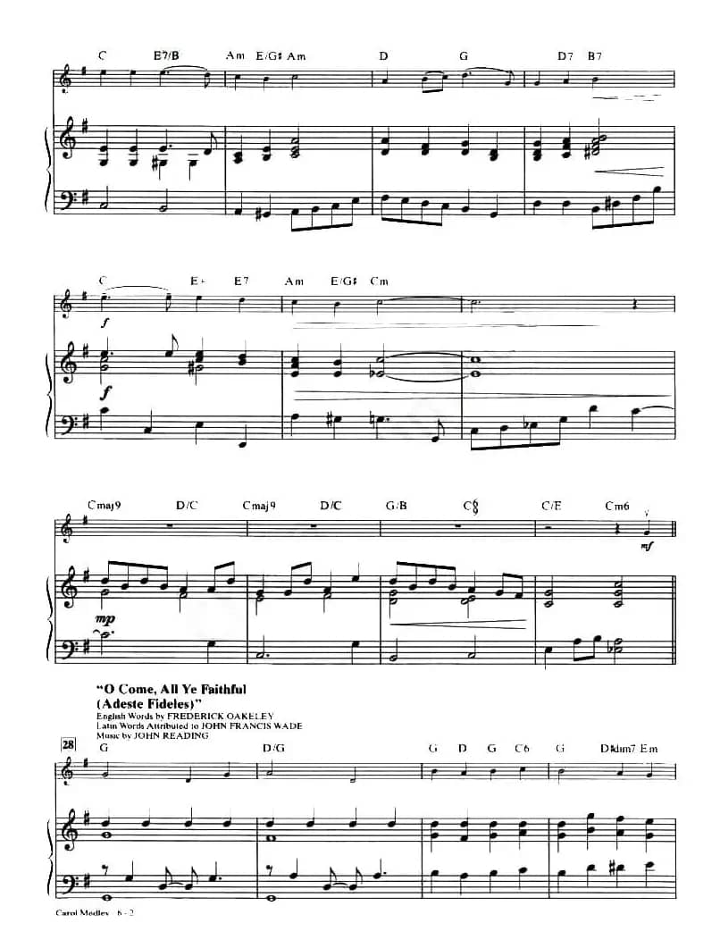 CAROL MEDLEY（钢琴伴奏谱）