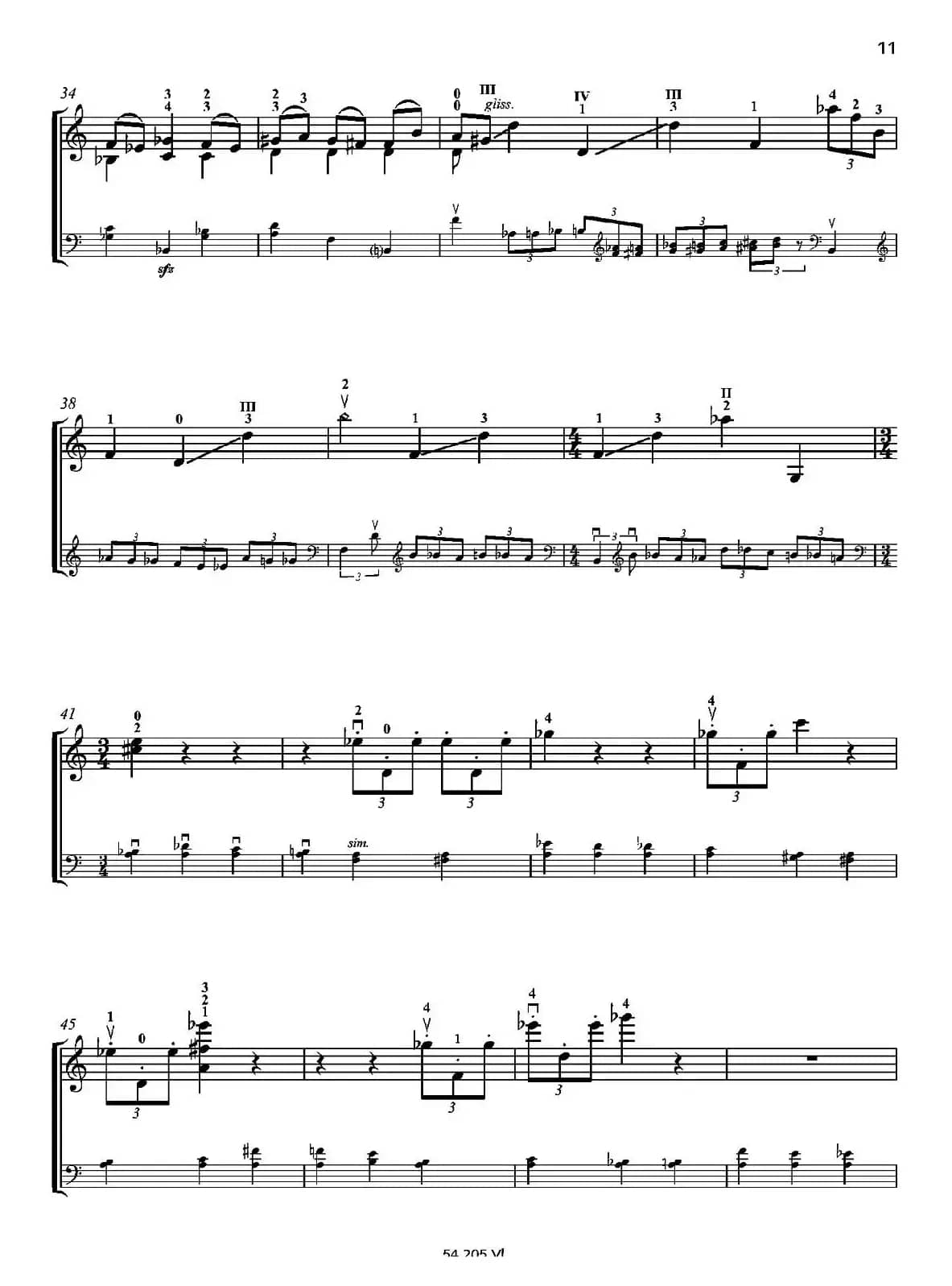 Duo concertante（炫技二重奏）（小提琴+低音提琴二重奏）