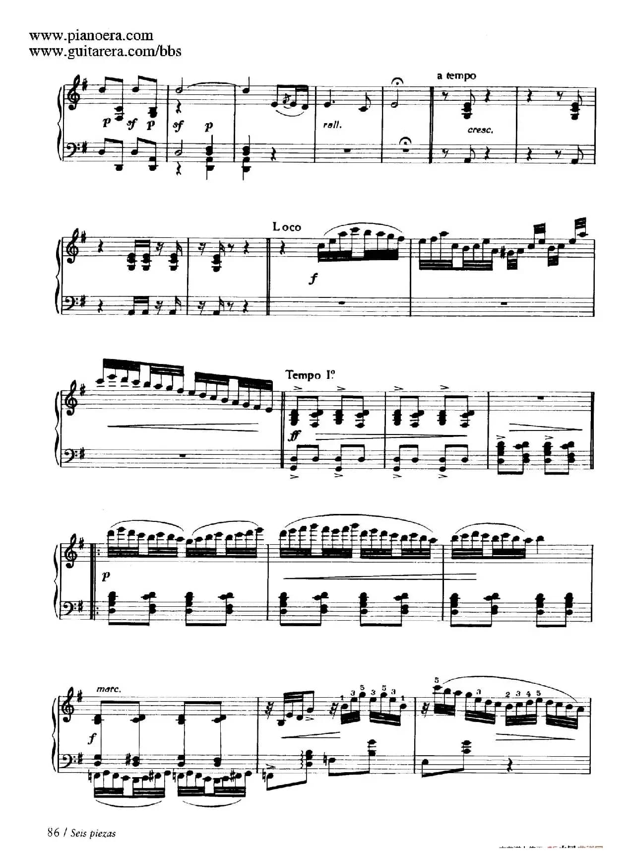 Six Pieces on Spanish Folksongs H.125（6首西班牙民谣小品·4. 巴斯克舞曲 Vascongada）