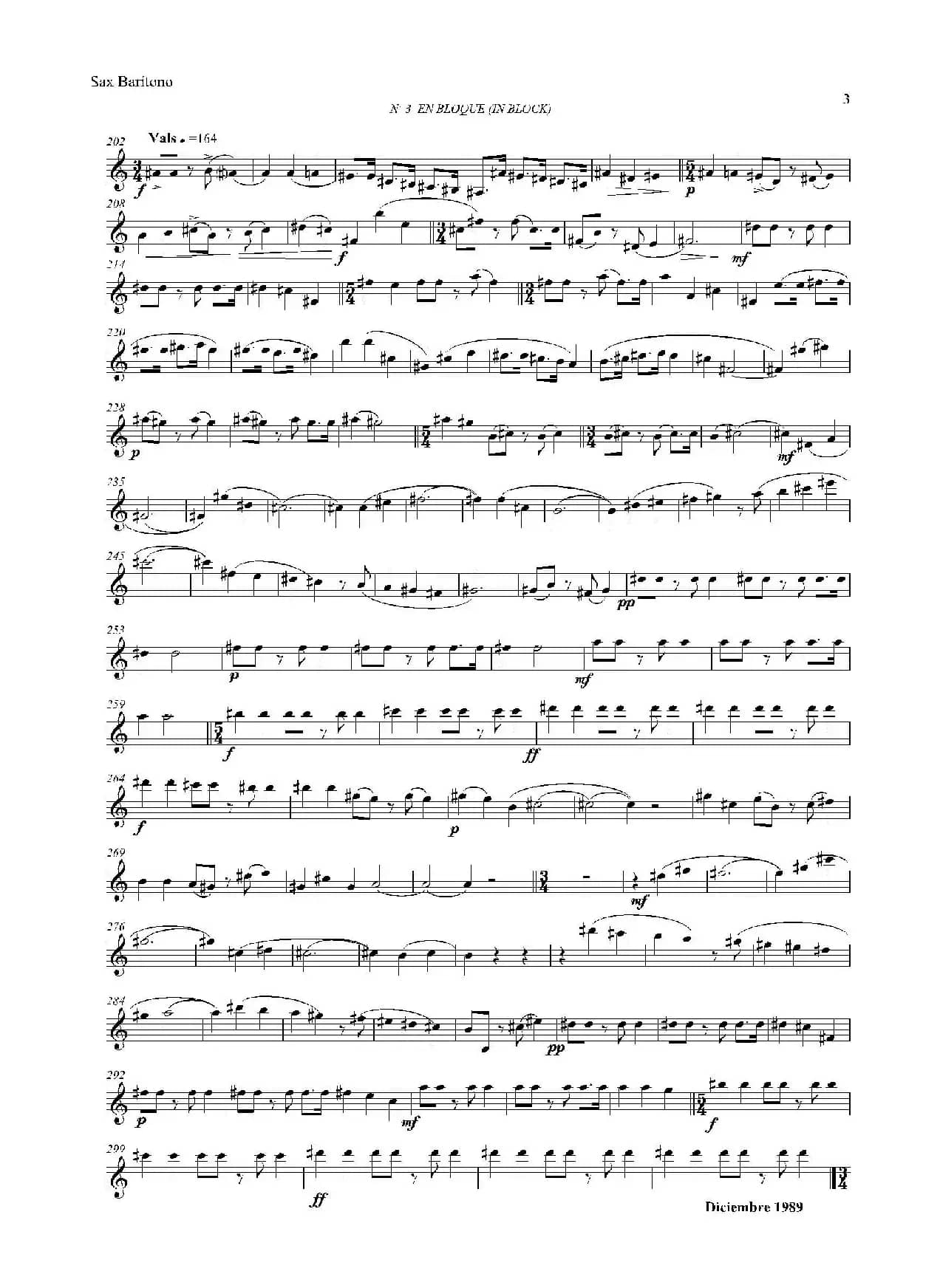 ESTILOS（四重奏上低音萨克斯分谱）