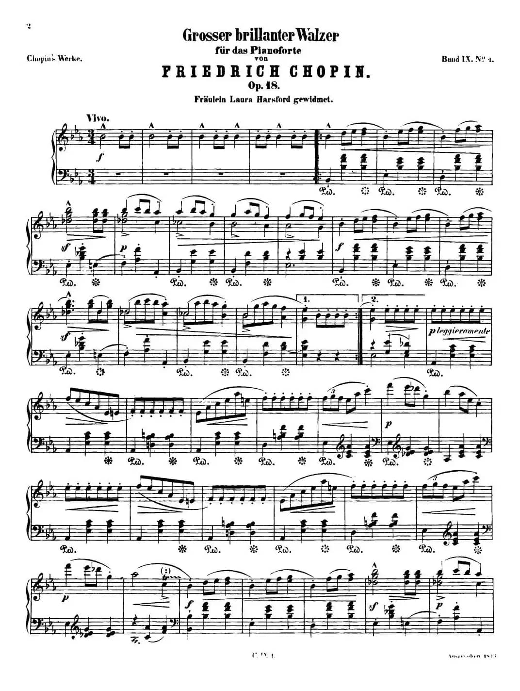 Grande valse brillante Op18（降E大调华丽圆舞曲Op.18 ）