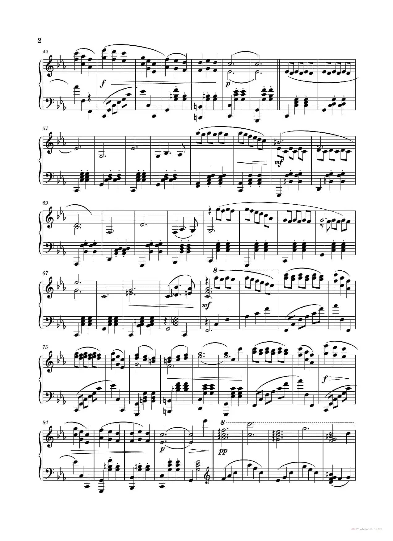 留声机圆舞曲（钢琴五线谱）