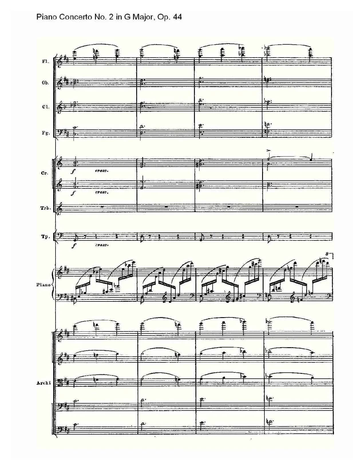 G大调第二钢琴协奏曲, Op.44第二乐章