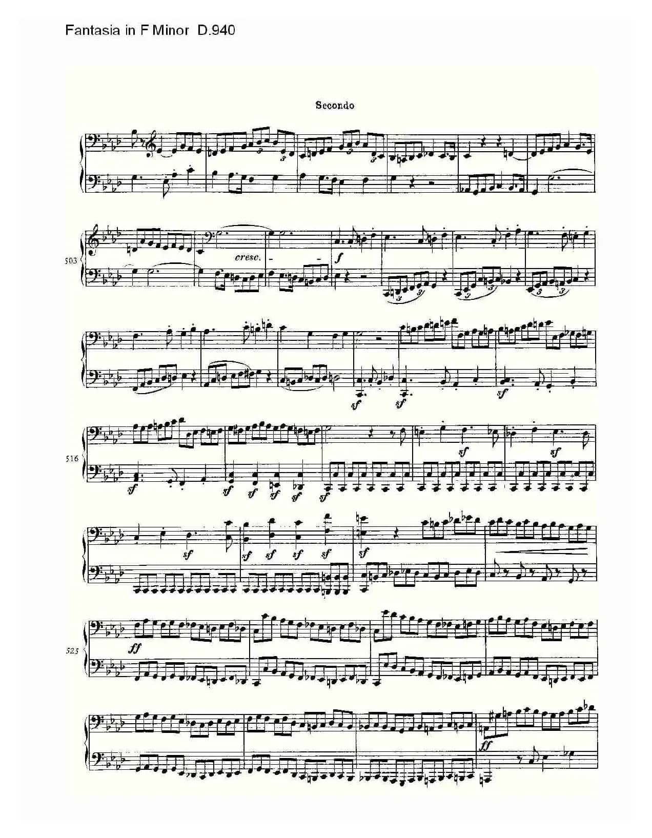 Fantasia in F Minor D.940（F小调幻想曲D.940）