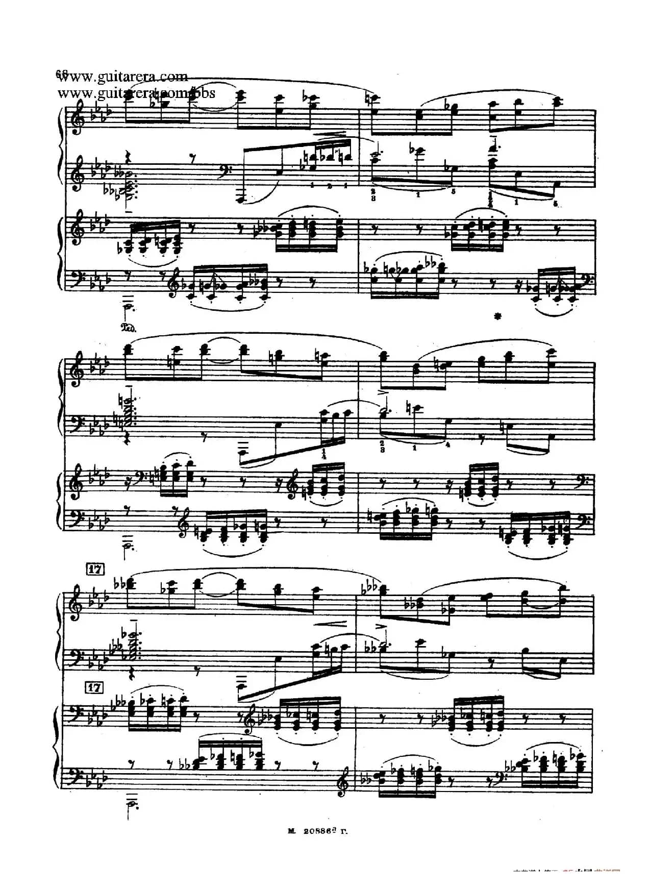 第二双钢琴组曲 Suite for Two Pianos No.2 Op.17（3. 浪漫曲 Romance）