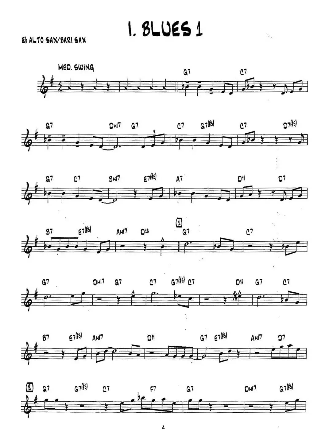 BLUES1（15首爵士练习曲之1）