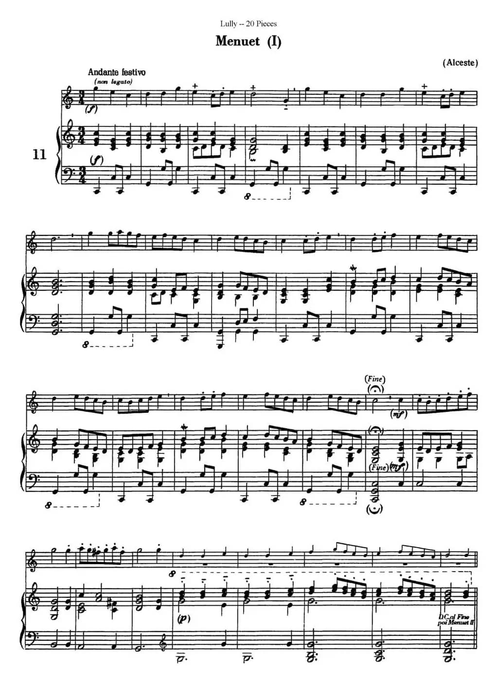 卢黎20首长笛附带钢琴伴奏曲