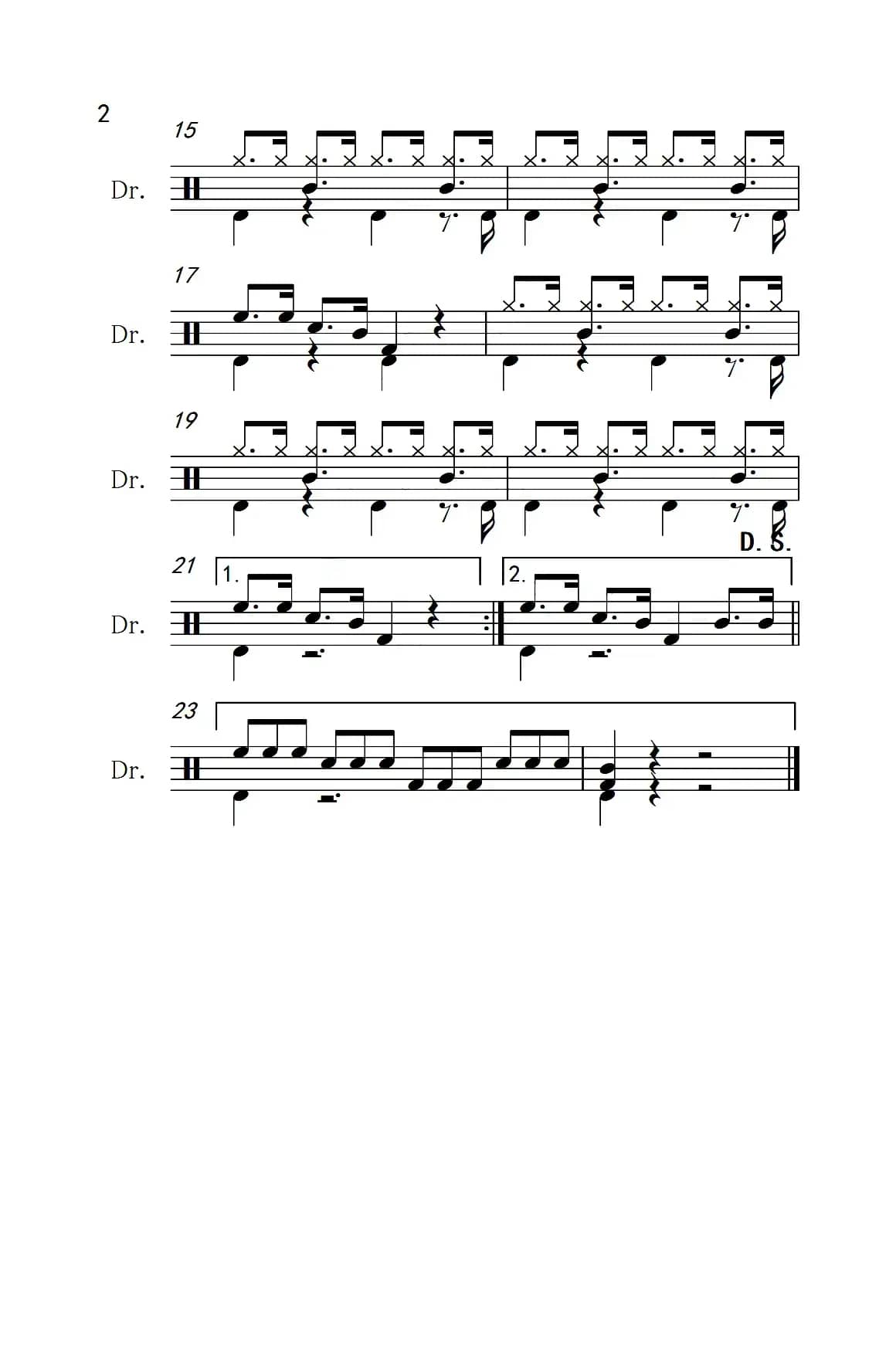 小小少年（架子鼓谱）