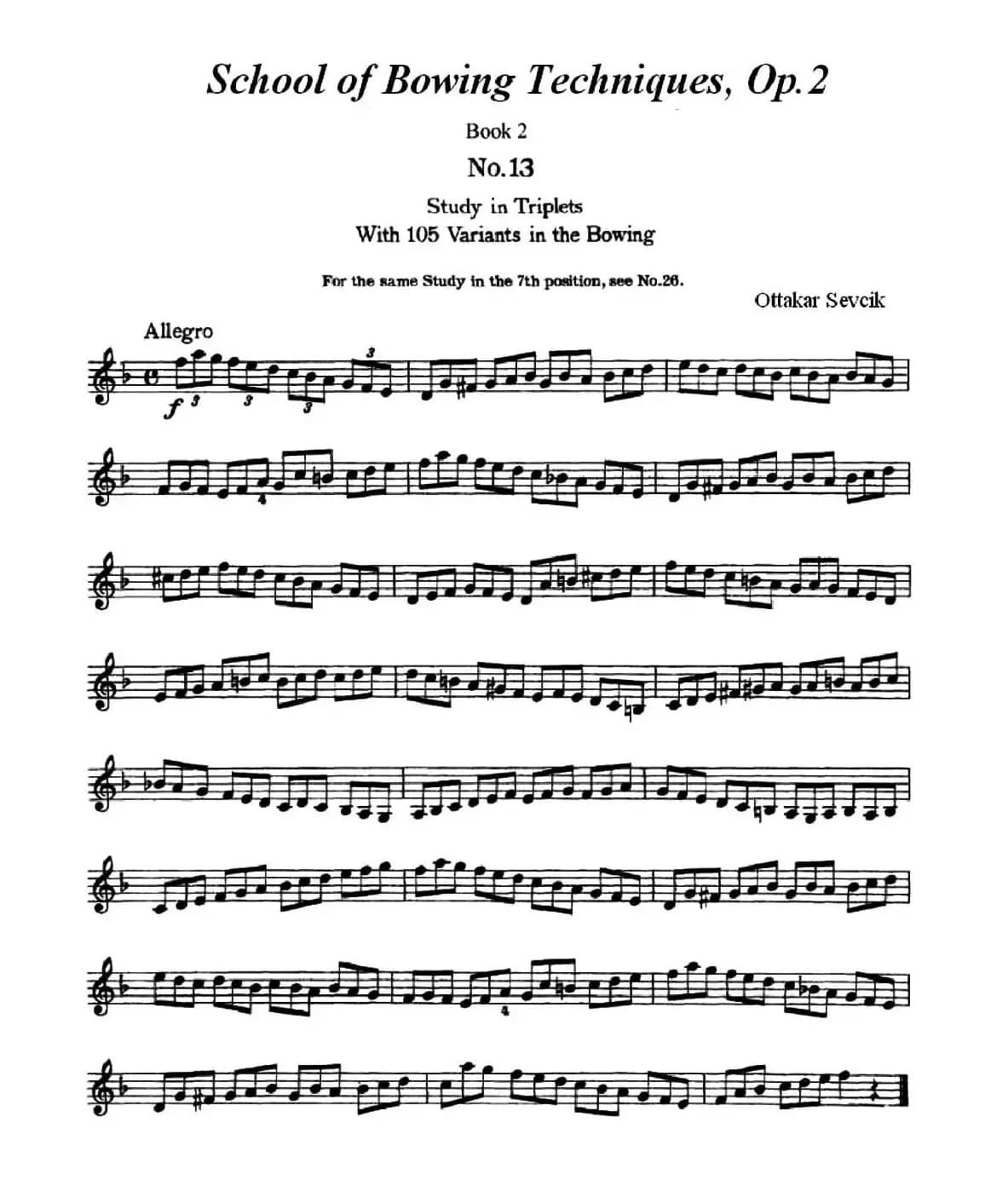 小提琴运弓手法训练（No.13）