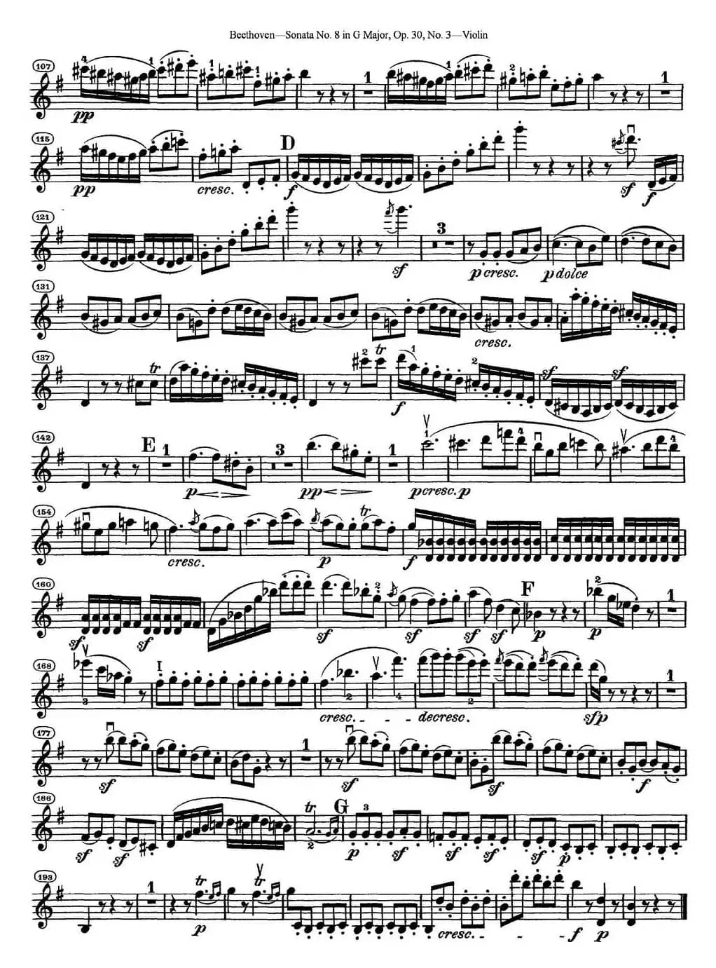 Violin Sonata No.8 in G Major Op.30 No.3