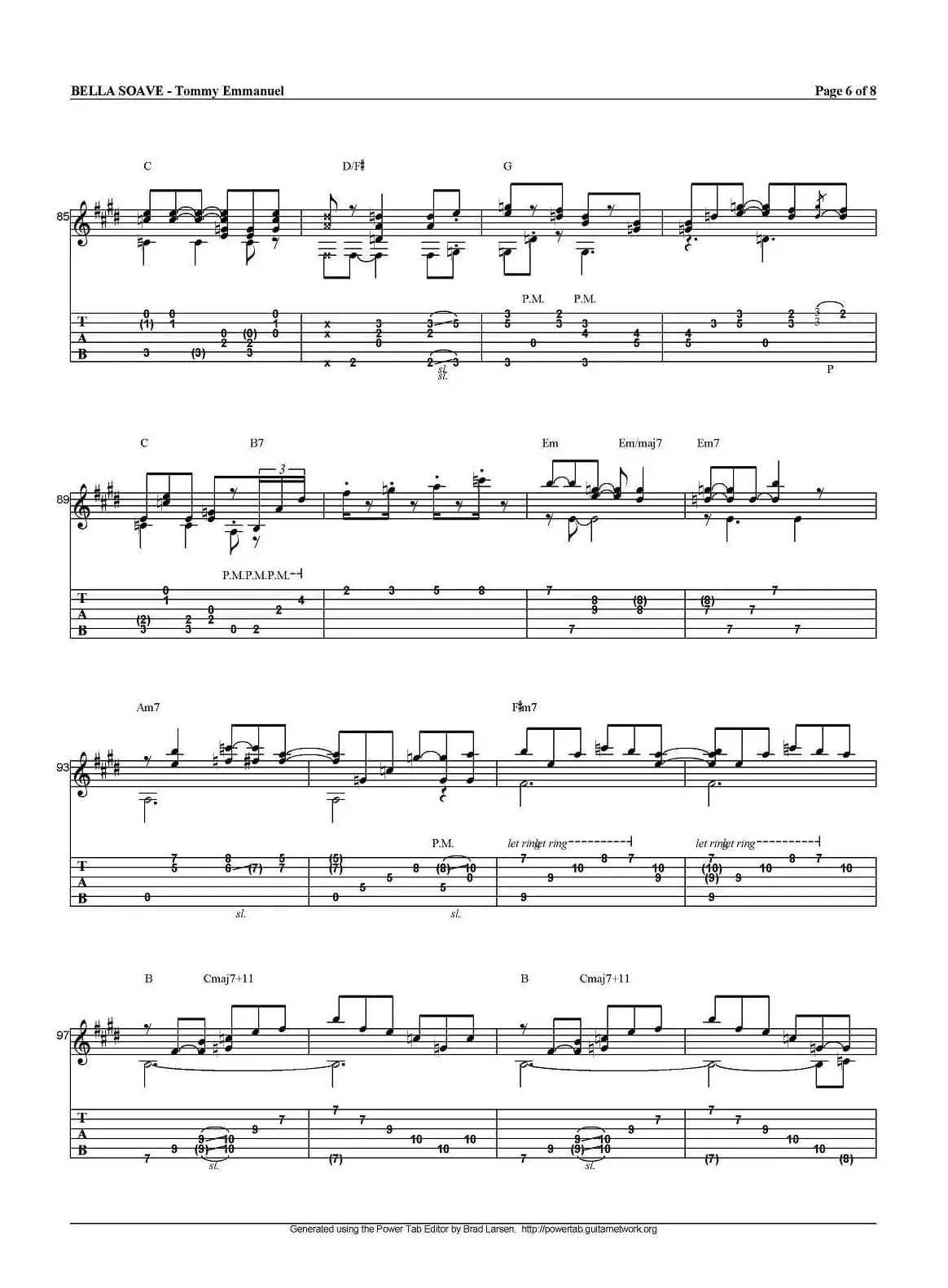 tommy emmanuel：bella soave