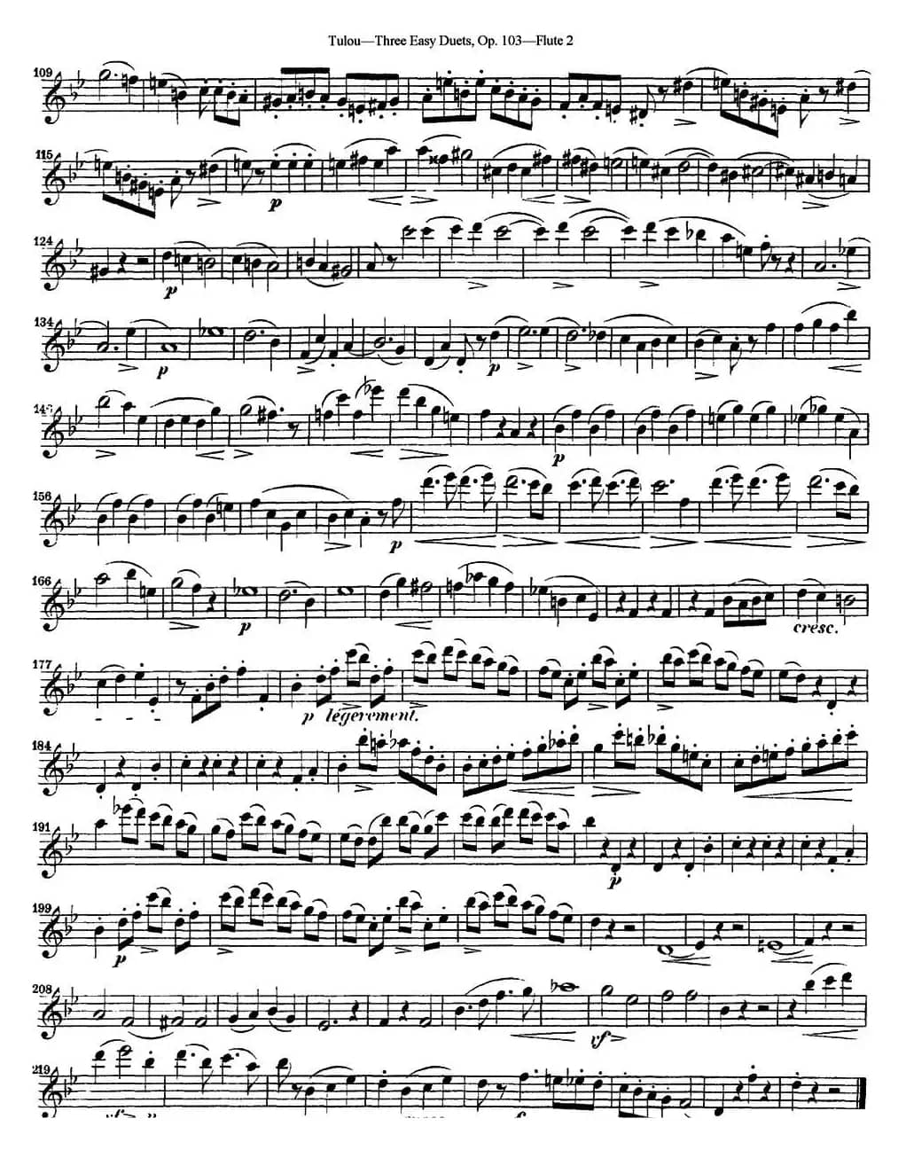 图露三首长笛简易重奏曲Op.103（Flute 2）（NO.3）