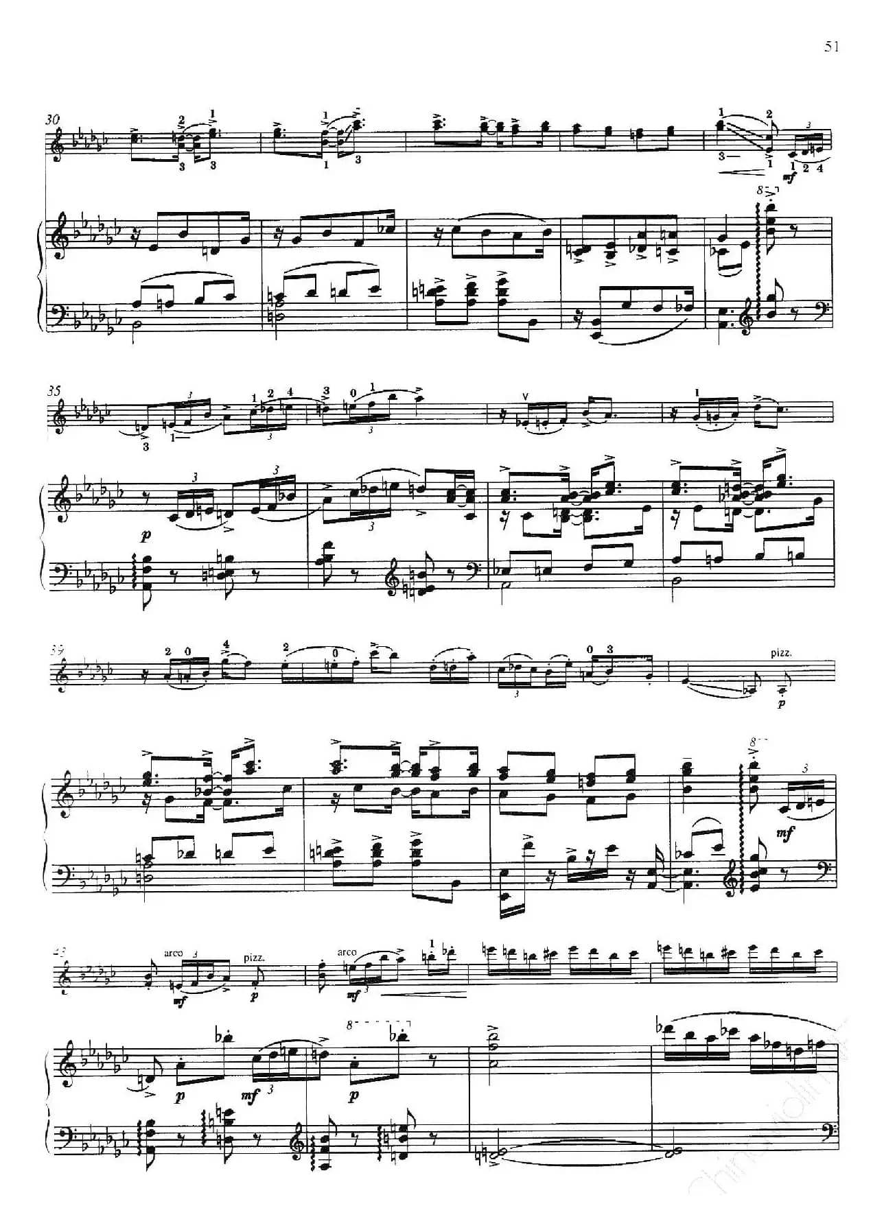 Three Preludes for Piano·Ⅲ（为钢琴而作的三首前奏曲·Ⅲ）（小提琴+钢琴伴奏）