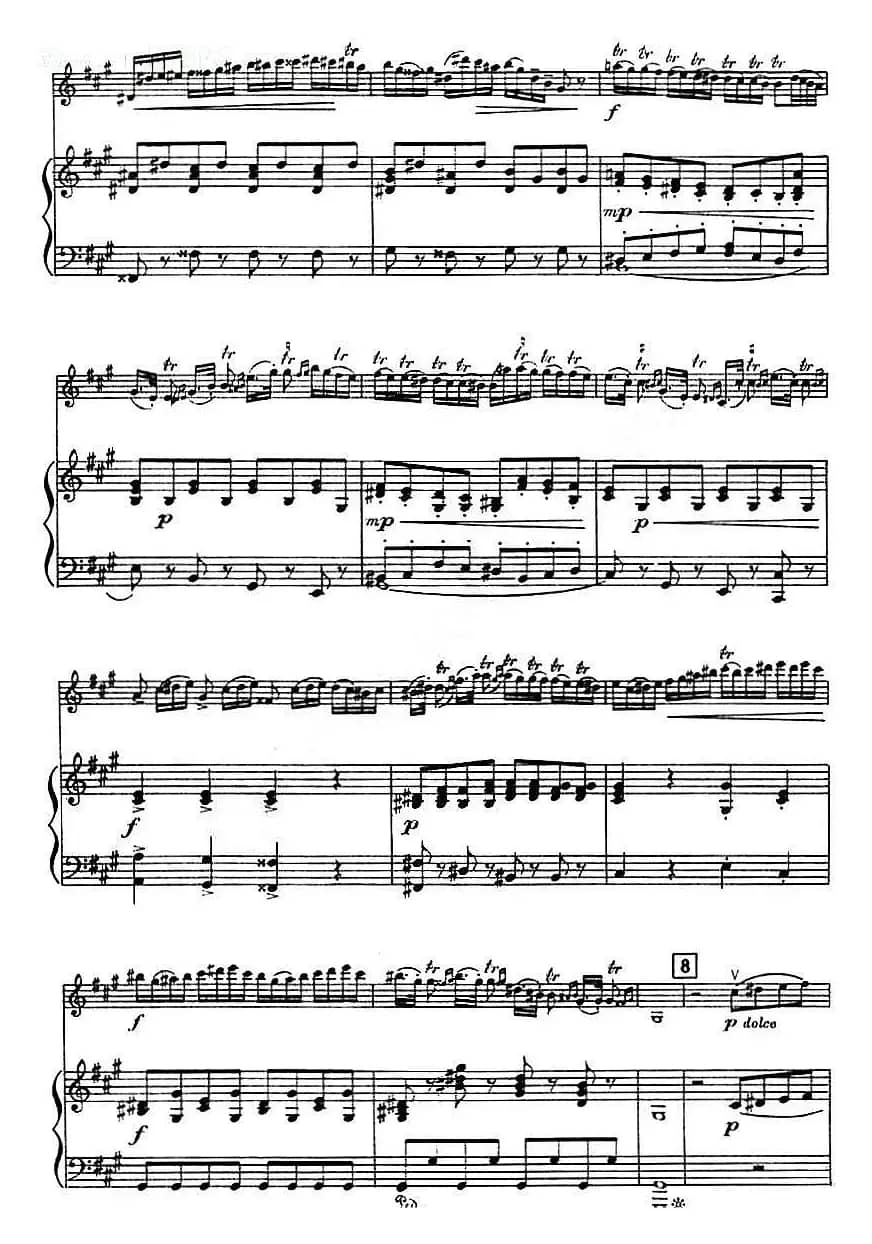 第二十二协奏曲（a小调、小提琴+钢琴伴奏）