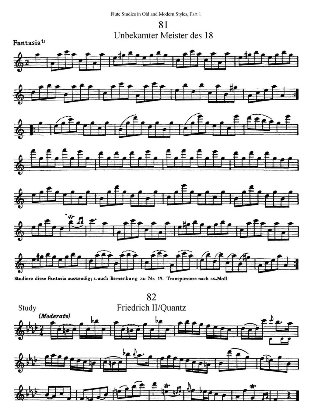 斯勒新老风格长笛练习重奏曲（第一部分）（NO.81-NO.82）