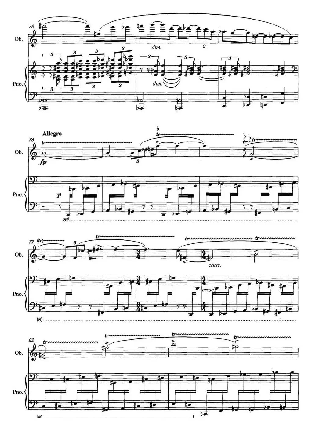 奏鸣曲（双簧管与钢琴）