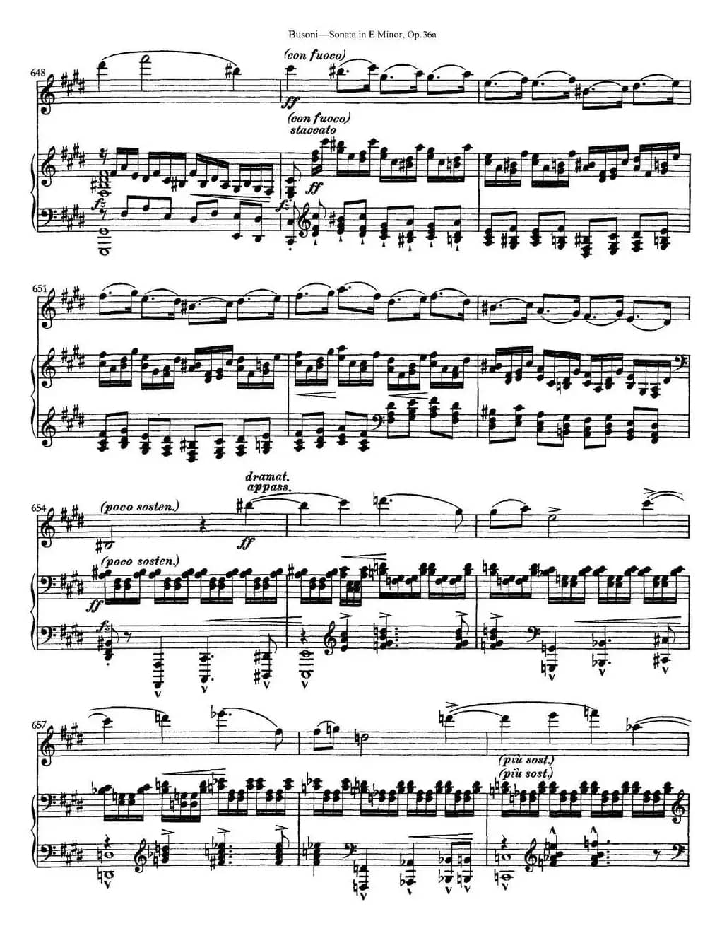 Violin Sonata No.2 in E Minor Op.36（小提琴+钢琴伴奏）