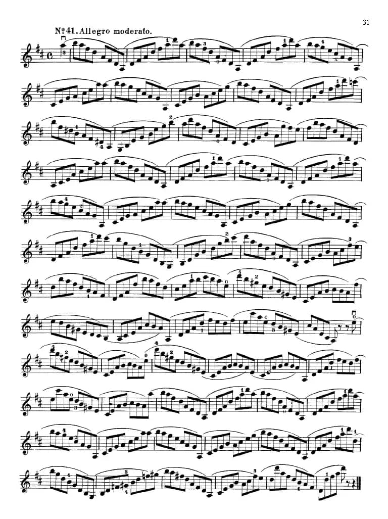 沃尔法特60首练习曲 Op.45（第31-40页）