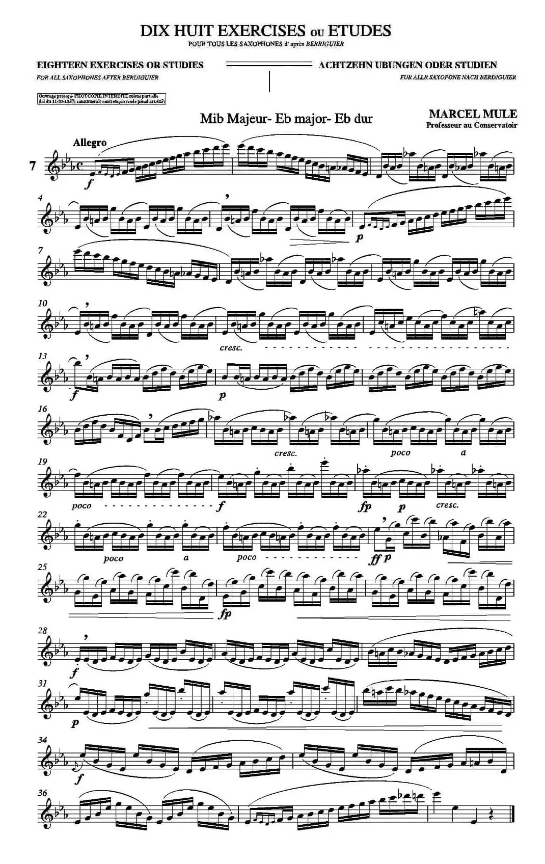 18 Exercicios ou Estudos de Marcel Mule - Enelruy Lira（马瑟·穆勒18首练习曲—7）