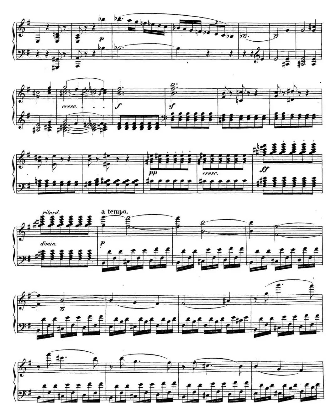 贝多芬钢琴奏鸣曲27 e小调 Op.90 E minor