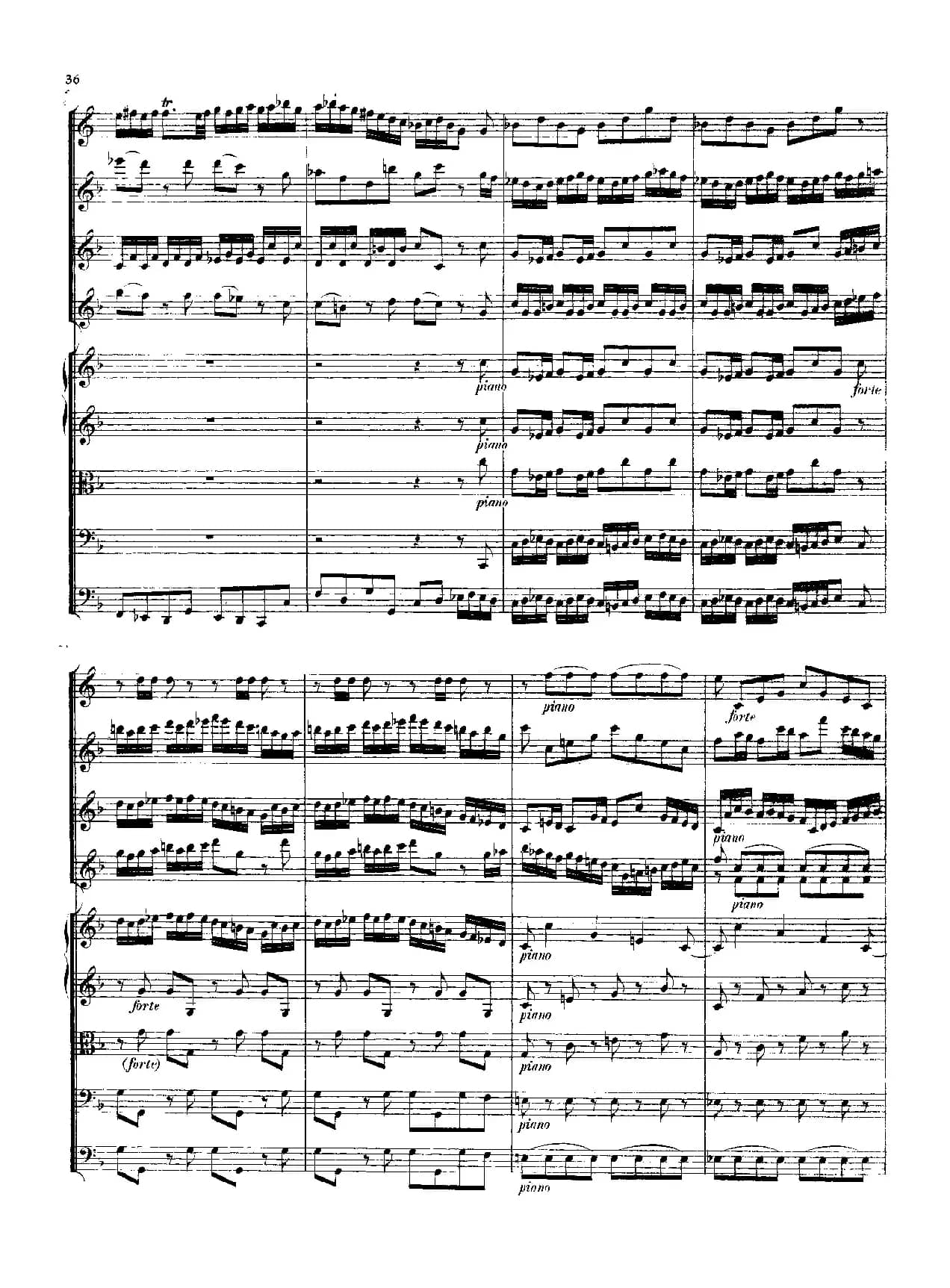 勃兰登堡第二协奏曲（弦乐合奏总谱）