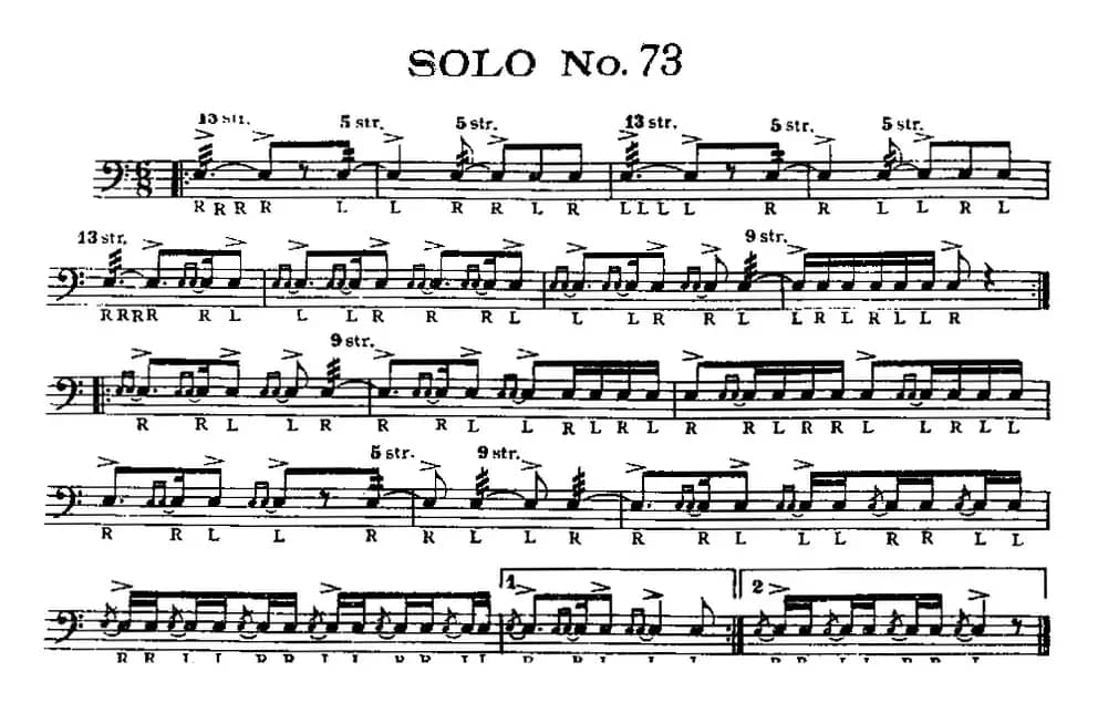 美国军鼓 SOLO No.71-75（爵士鼓谱）