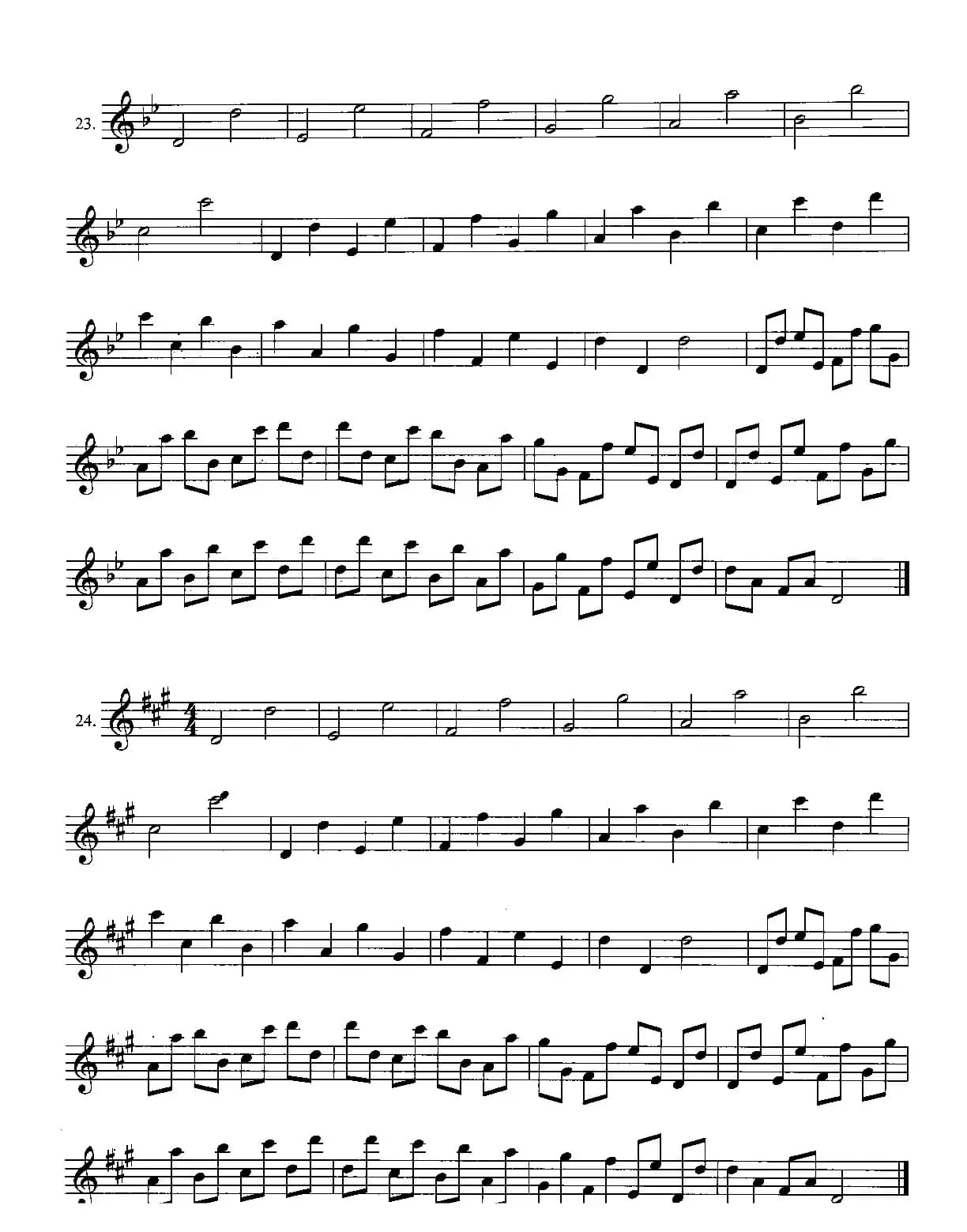 二胡八度控制练习