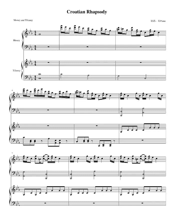 Croatian Rhapsody（克罗地亚、四手联弹）