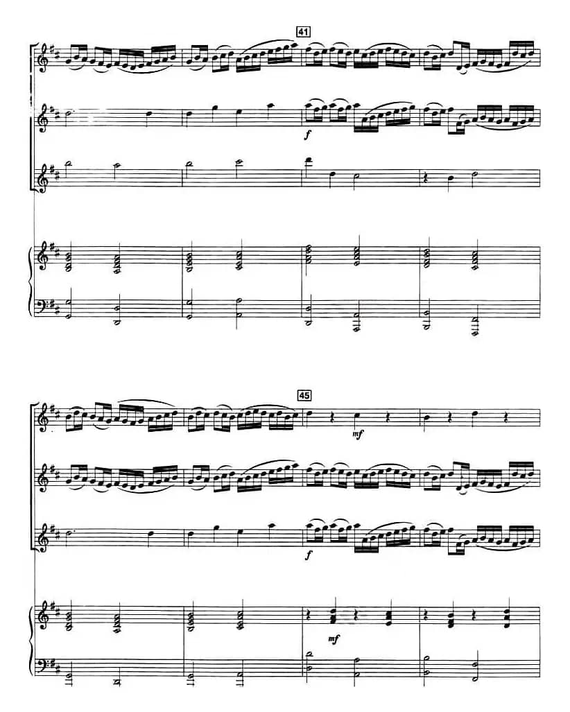 CANON IN D（3个小提琴+钢琴伴奏、四重奏）