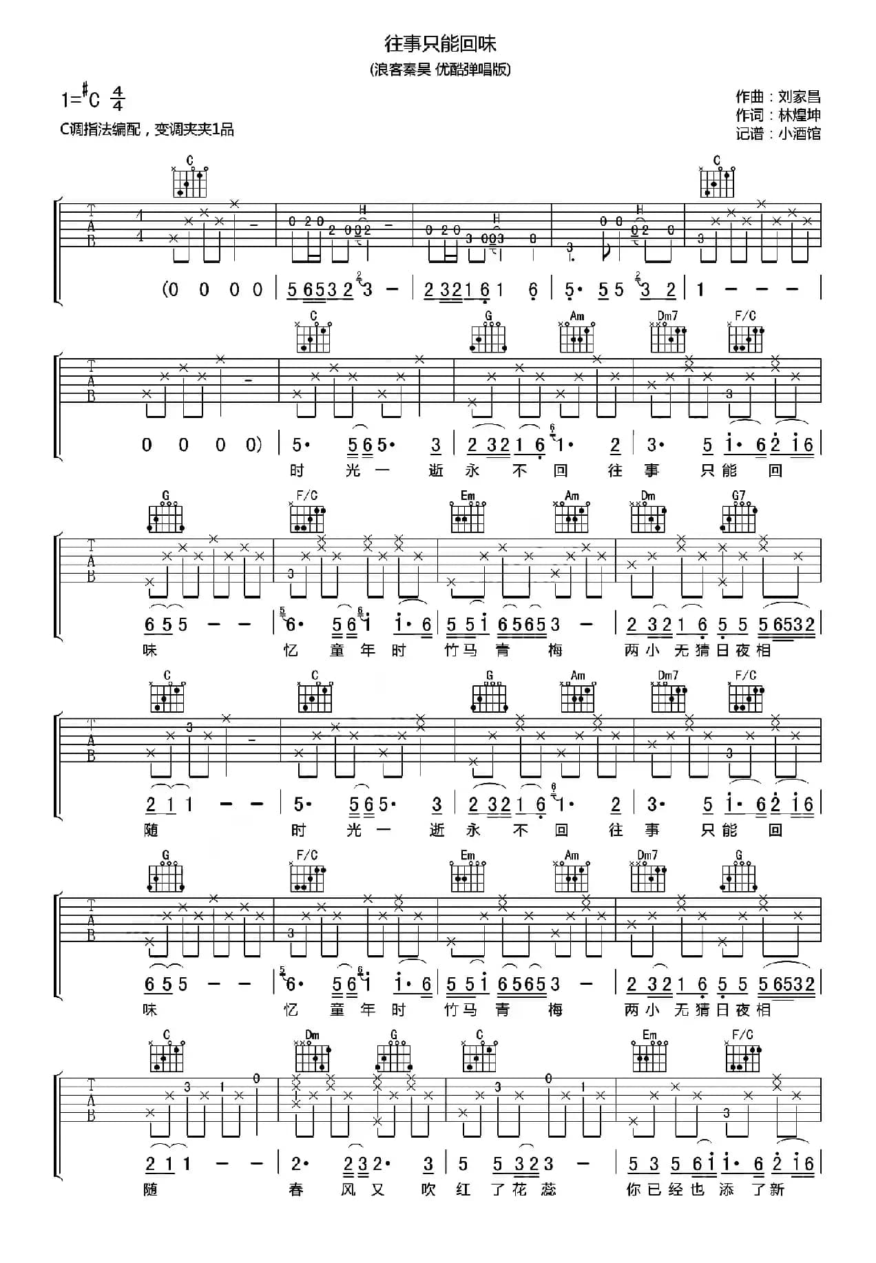 往事只能回味（小酒馆编配版）