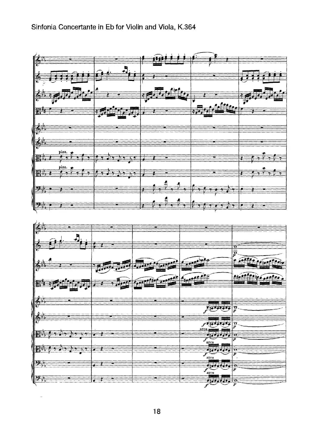 降E大调交响协奏曲（《Sinfonia Concertante in Eb》for Violin and Viola K.364）