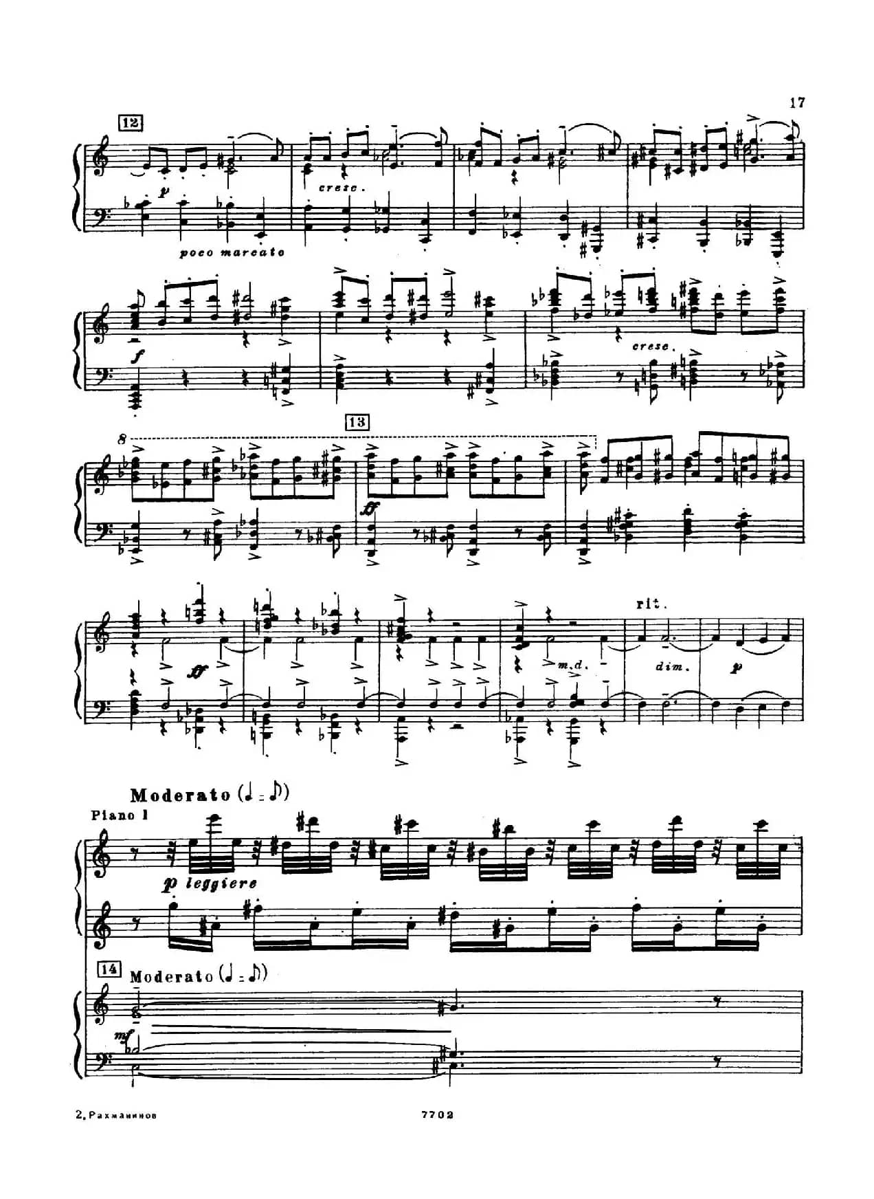 升f小调第一钢琴协奏曲 Op.1（双钢琴版）