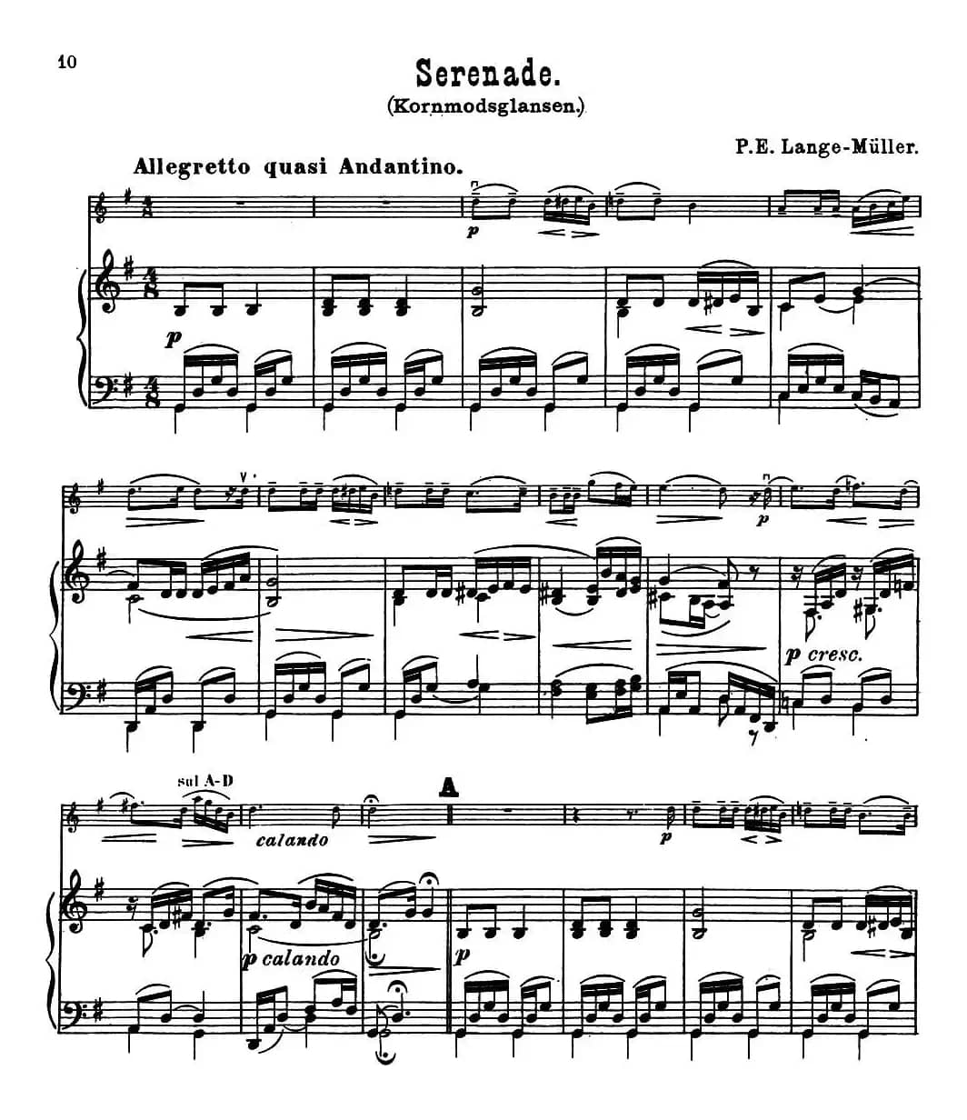 Serenade.（小提琴+钢琴伴奏）