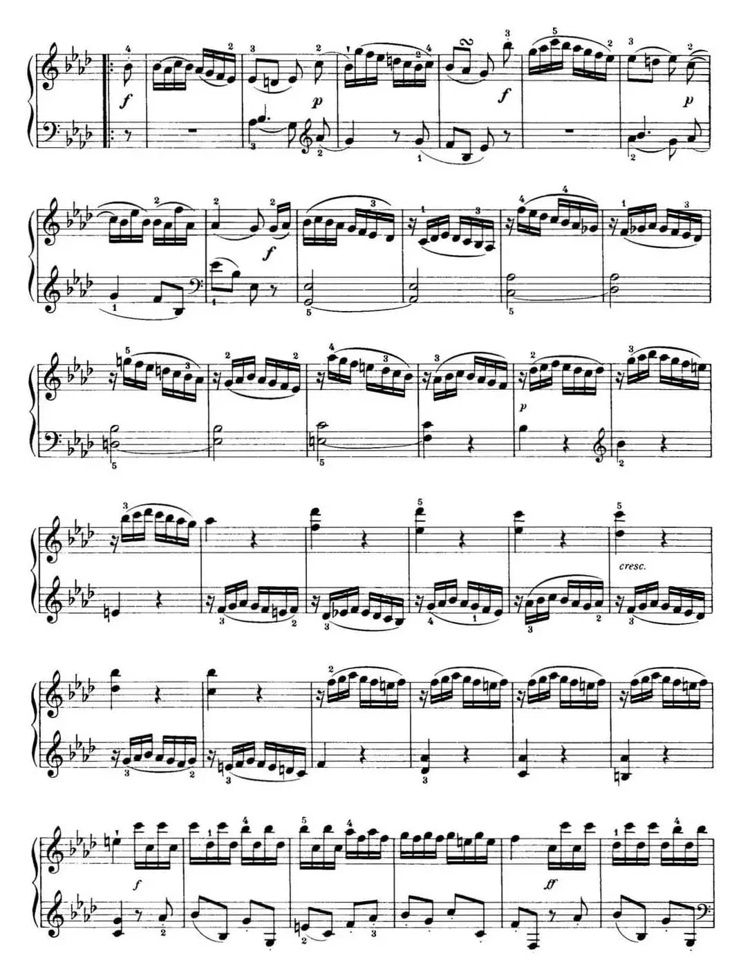 海顿 钢琴奏鸣曲 Hob XVI 46 Divertimento Ab major