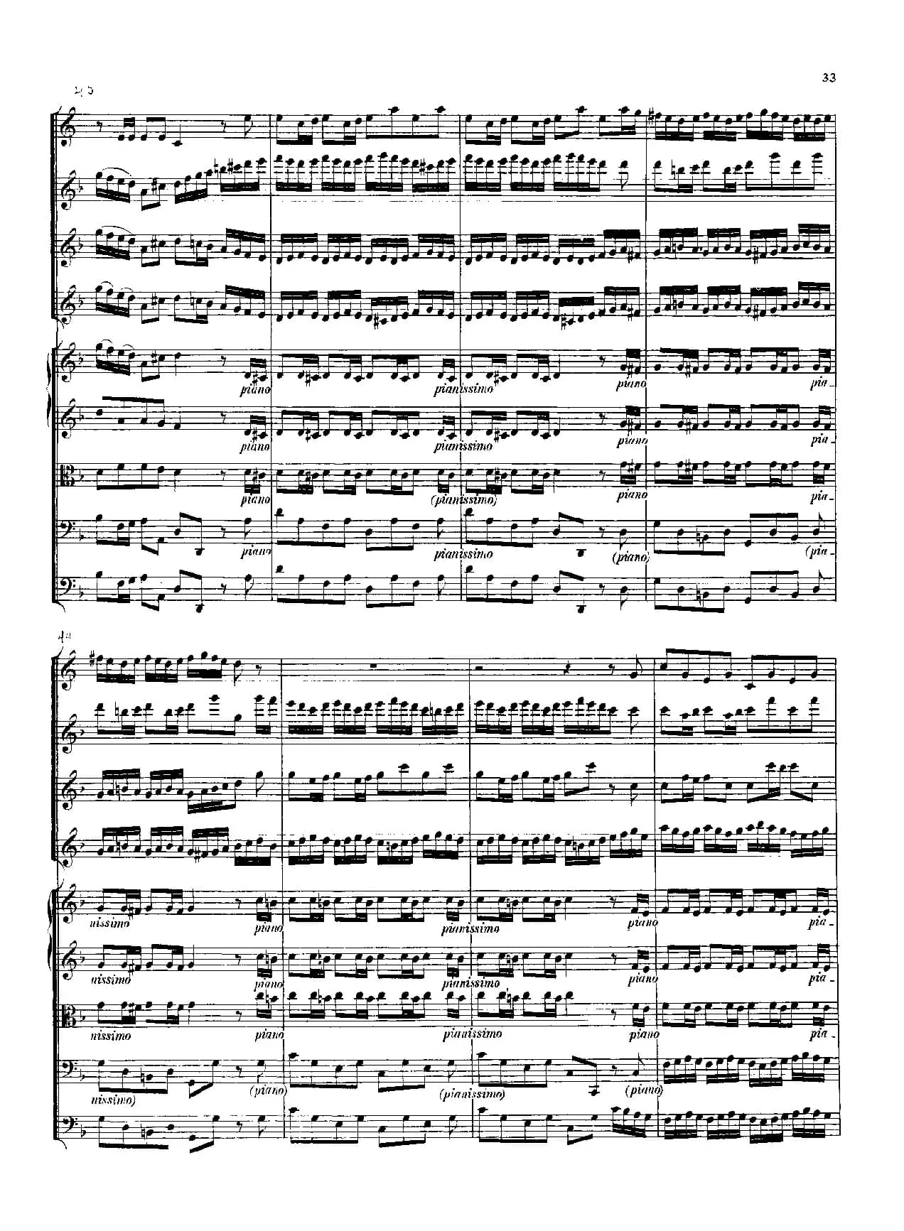 勃兰登堡第二协奏曲（弦乐合奏总谱）