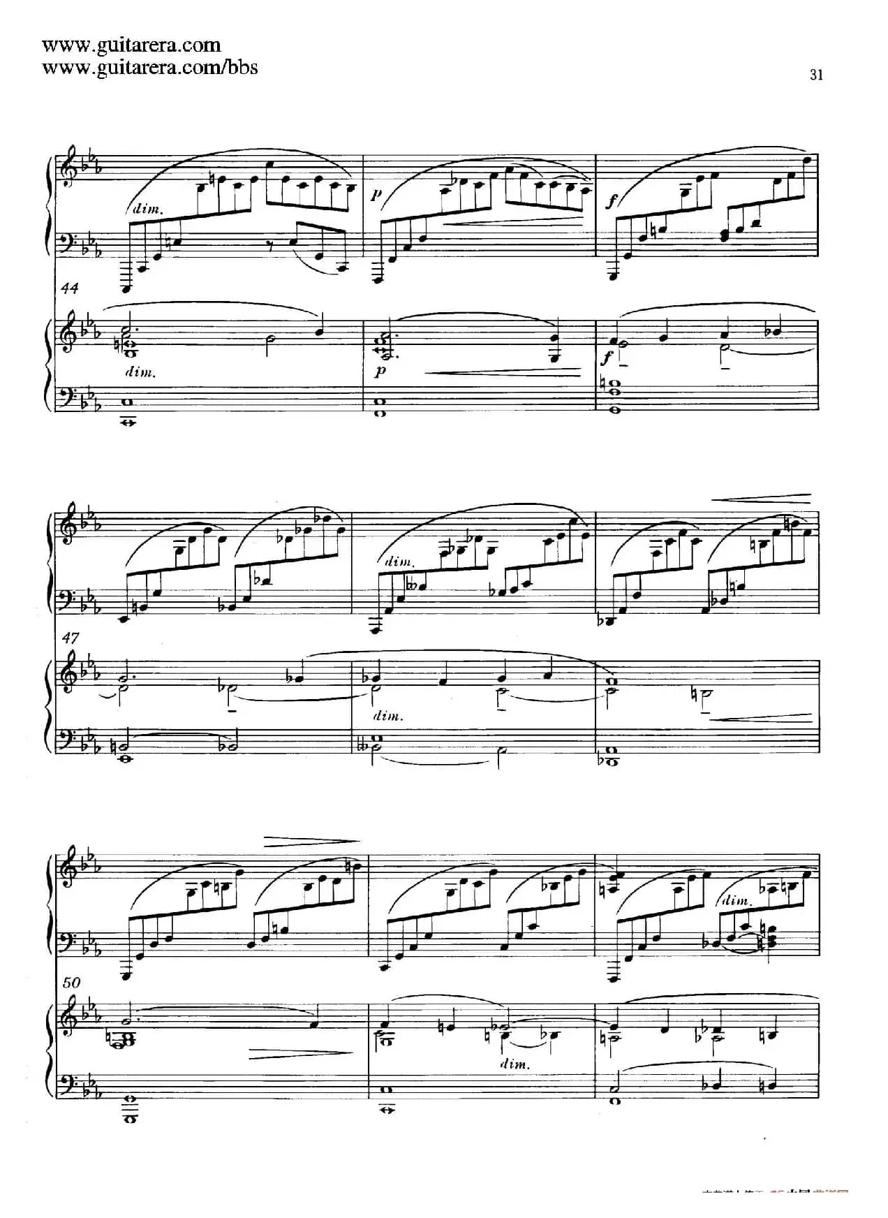 c小调第二钢琴协奏曲 Op.18（双钢琴·第一乐章）