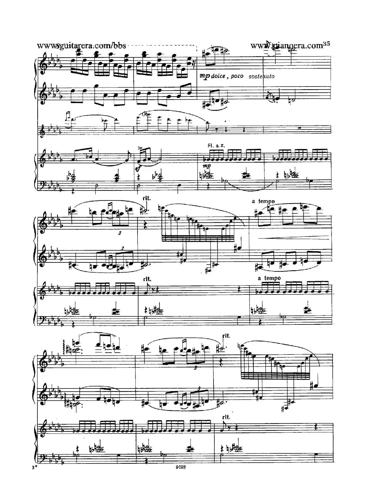 Piano Concerto in D-flat Major Op.37（降D大调钢琴协奏曲·Ⅰ·双钢琴）