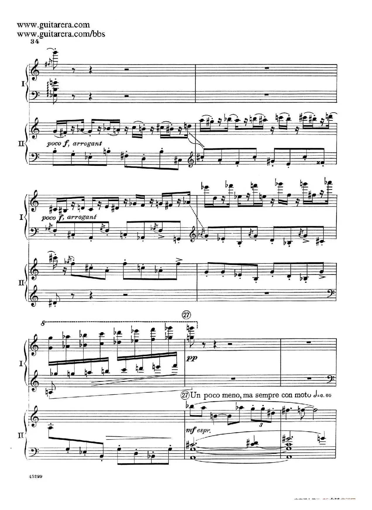 Piano Concerto Op.38（钢琴协奏曲·双钢琴·第一乐章）