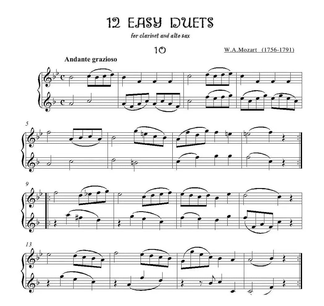 12首单簧管萨克斯重奏之十