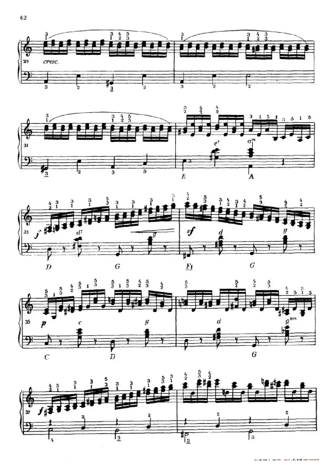 《车尔尼手风琴练习曲集》第Ⅳ册（第12首）