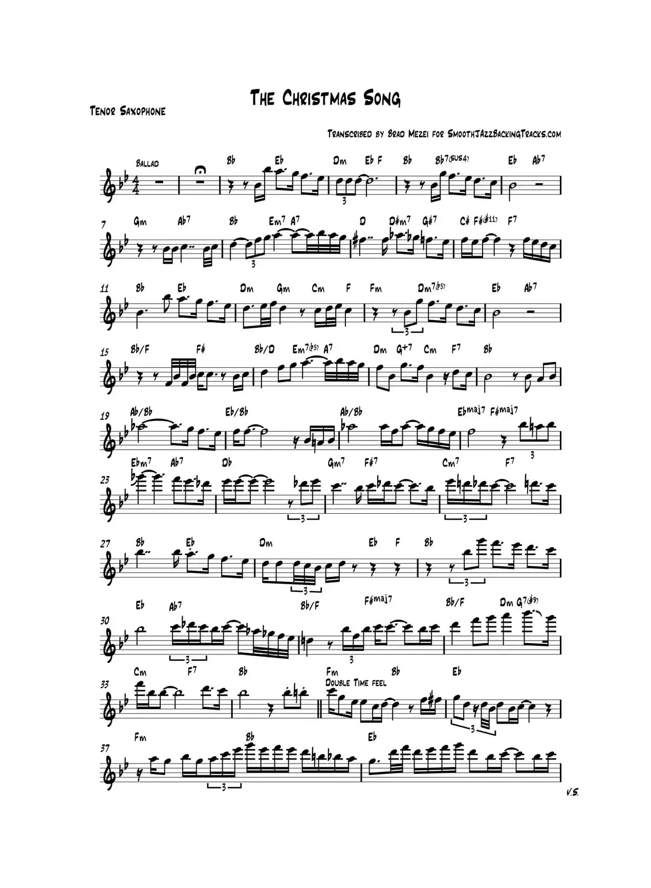 The Christmas Song（次中音萨克斯）