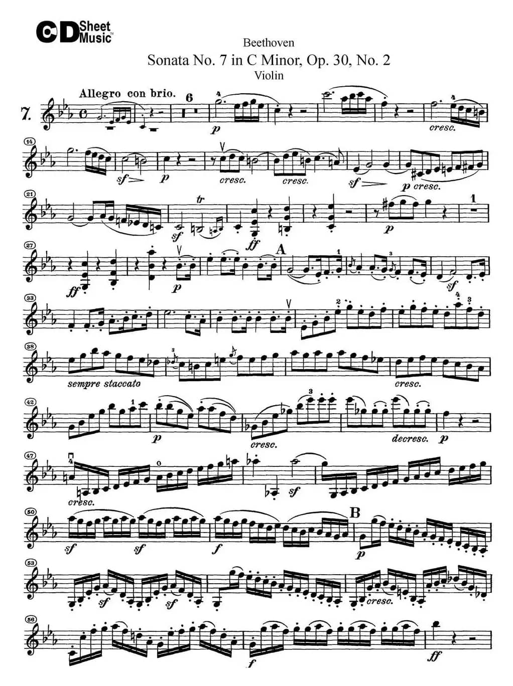 Violin Sonata No.7 in C Minor Op.30 No.2
