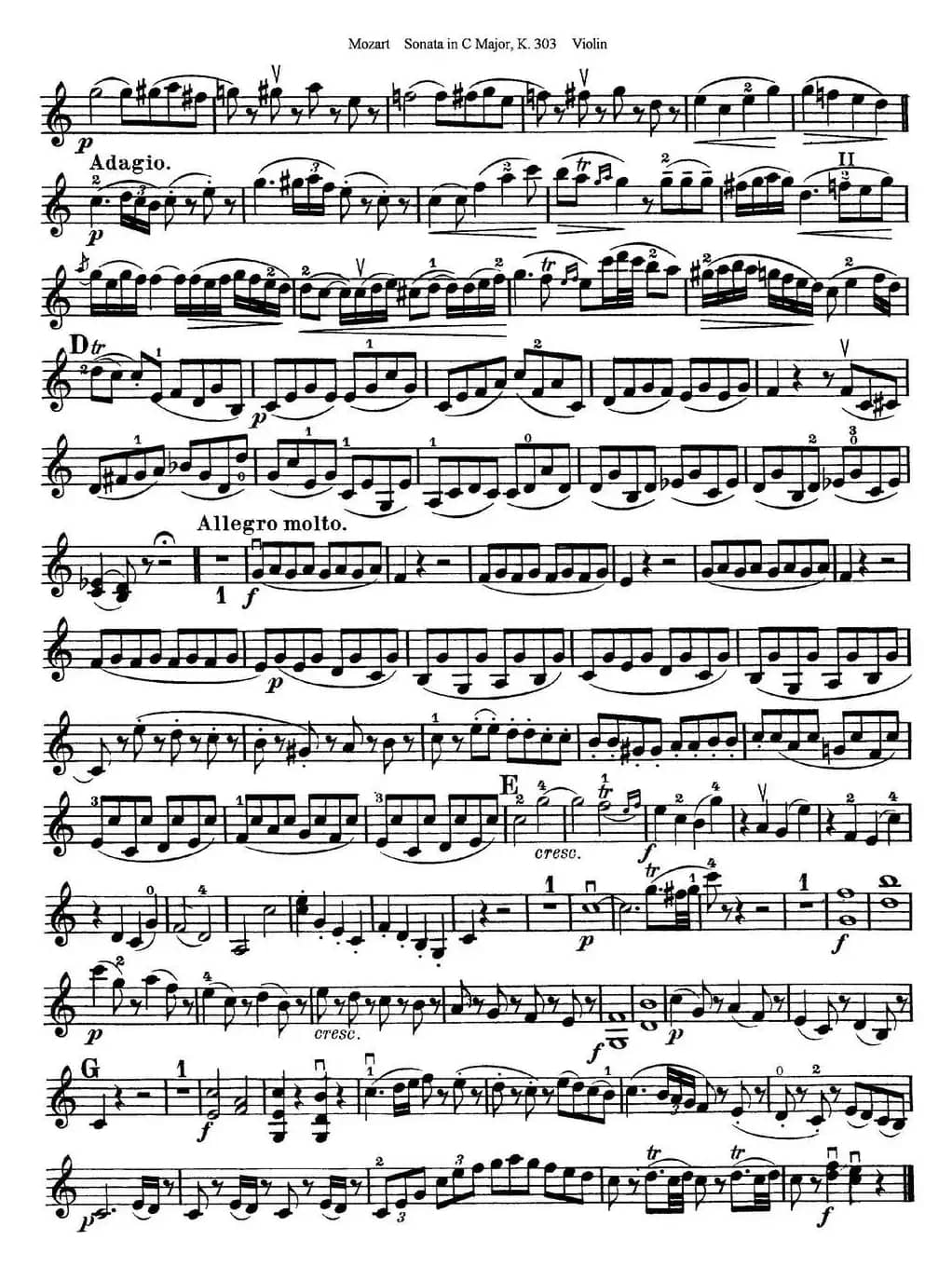 Violin Sonata in C Major K.303