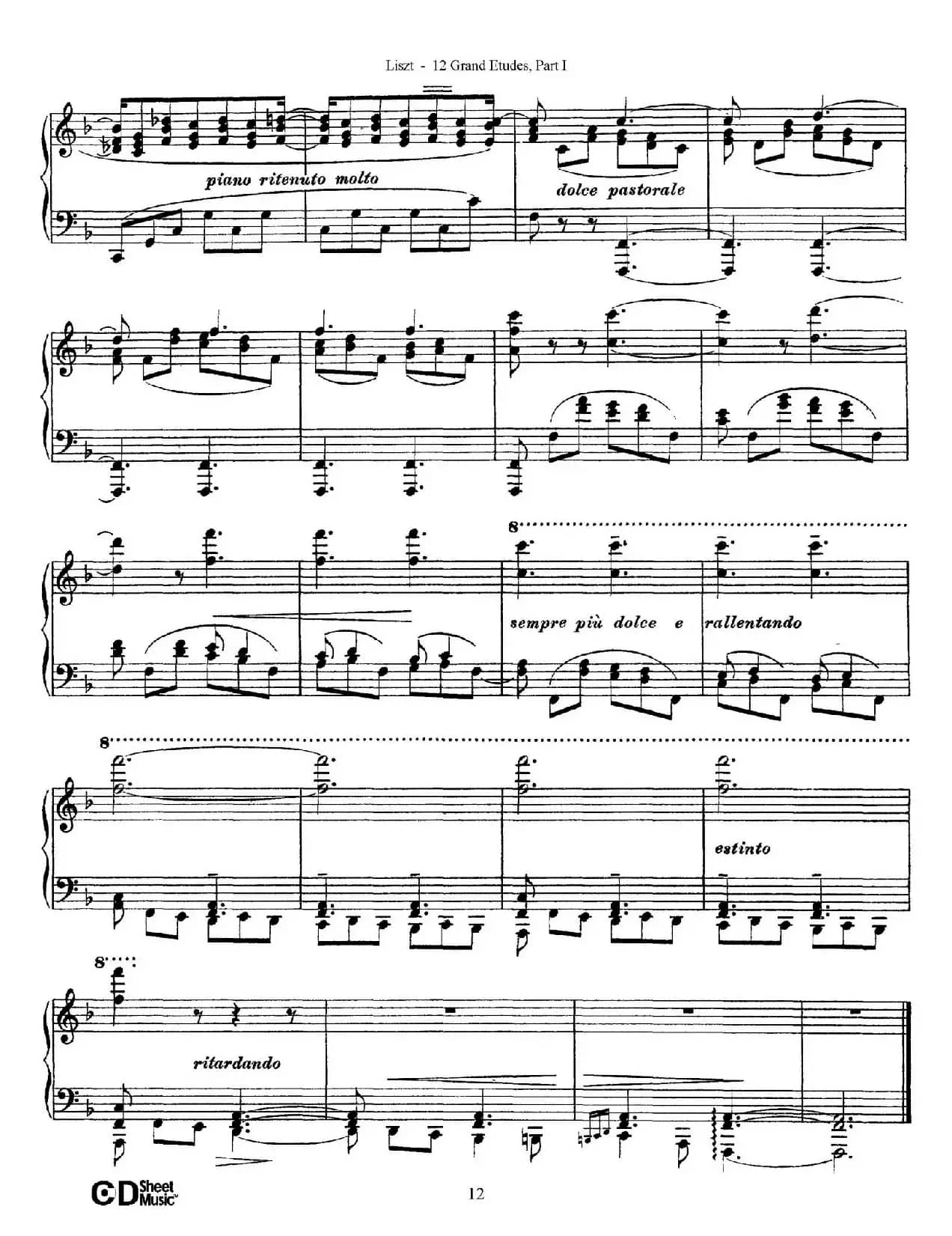 12 Grand Etudes S.137（12首华丽的练习曲·3）