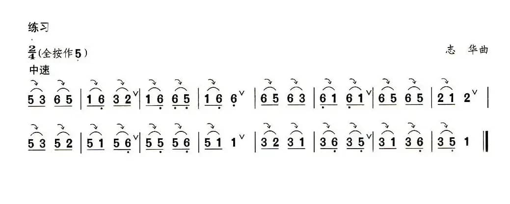 葫芦丝技巧练习之七：滑音练习