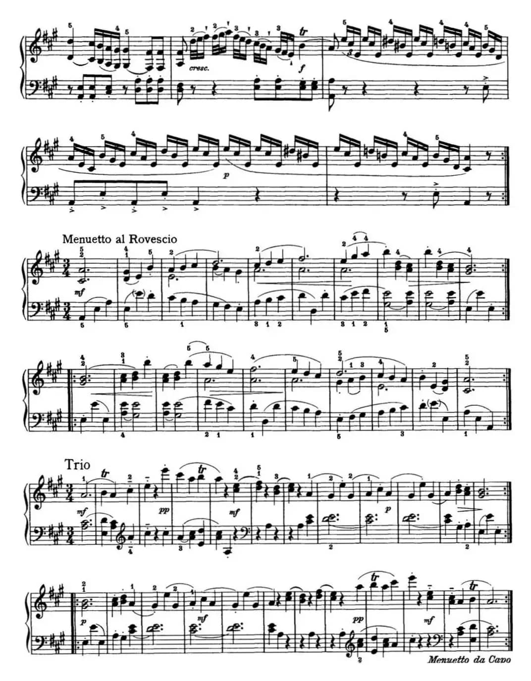 海顿 钢琴奏鸣曲 Hob XVI 26 in A major